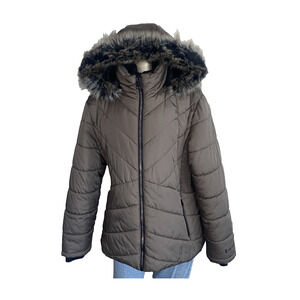 Free Country Women's Size XL Brisk II Parka Jacket Coat Faux Fur Trim Hood